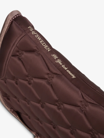 PS of Sweden Saddle Pad Dressage Ruffle Pearl - Earth Brown