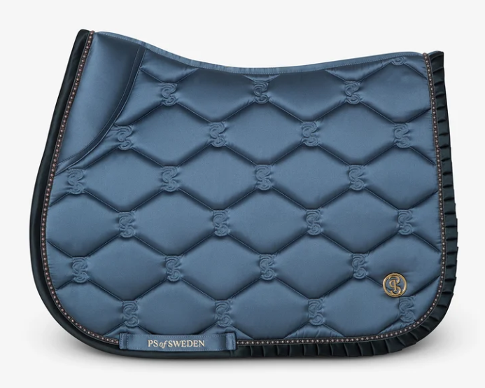 PS of Sweden Saddle Pad Jump Ruffle Pearl - Shadow Blue