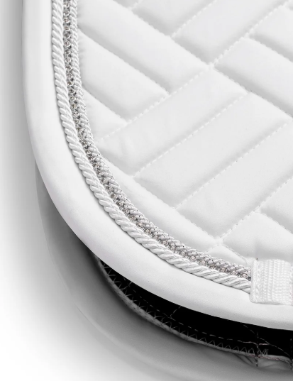 Equestrian Stockholm Dressage Saddle Pad Vegan Fur Crystal