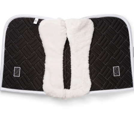 Equestrian Stockholm Dressage Saddle Pad Vegan Fur Crystal