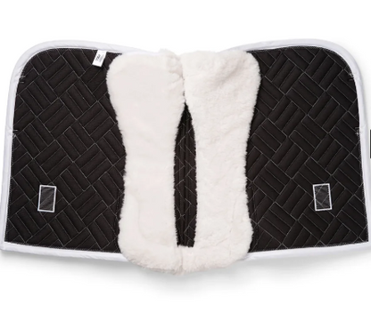 Equestrian Stockholm Dressage Saddle Pad Vegan Fur Crystal