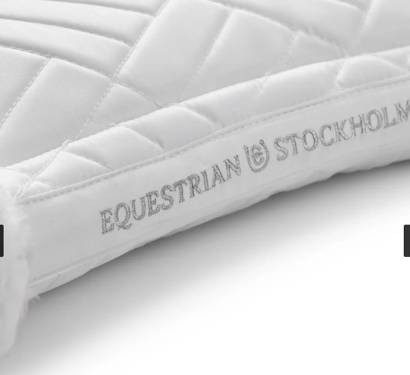 Equestrian Stockholm Dressage Saddle Pad Vegan Fur Crystal