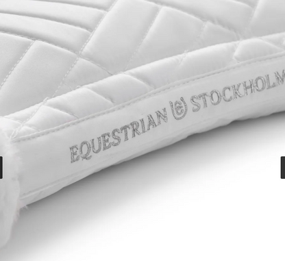 Equestrian Stockholm Dressage Saddle Pad Vegan Fur Crystal