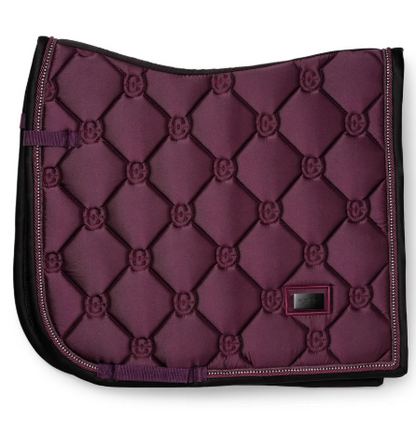 Equestrian Stockholm Dressage Saddle Pad Crystal Shine - Mauve Wine