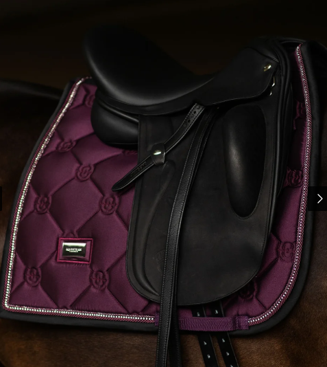 Equestrian Stockholm Dressage Saddle Pad Crystal Shine - Mauve Wine