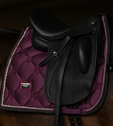 Equestrian Stockholm Dressage Saddle Pad Crystal Shine - Mauve Wine