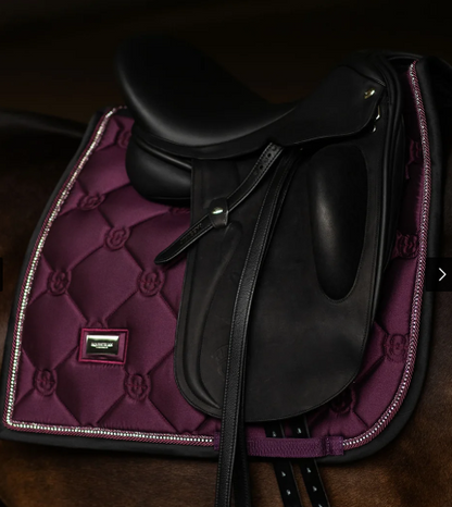 Equestrian Stockholm Dressage Saddle Pad Crystal Shine - Mauve Wine