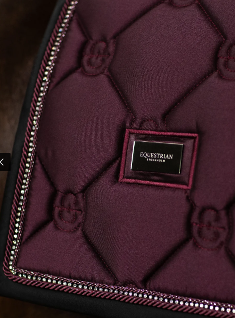 Equestrian Stockholm Dressage Saddle Pad Crystal Shine - Mauve Wine