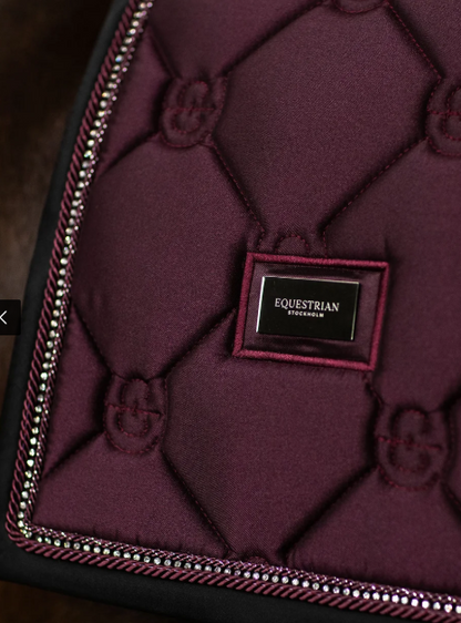 Equestrian Stockholm Dressage Saddle Pad Crystal Shine - Mauve Wine