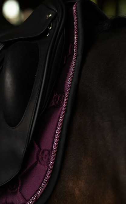 Equestrian Stockholm Dressage Saddle Pad Crystal Shine - Mauve Wine