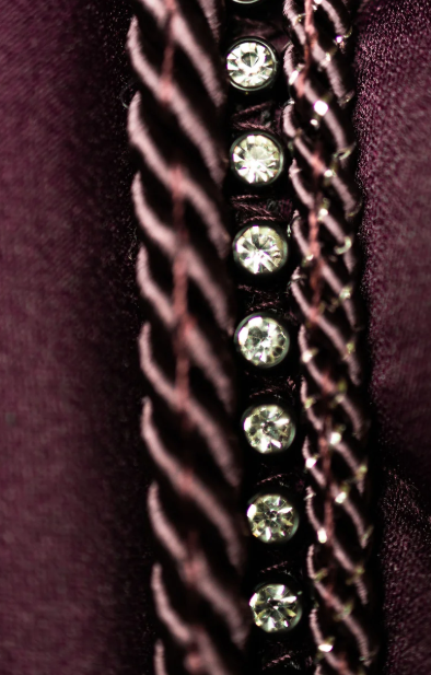 Equestrian Stockholm Dressage Saddle Pad Crystal Shine - Mauve Wine