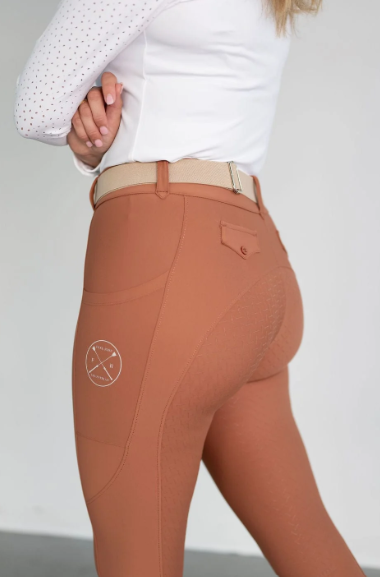 Free Ride Lux Zip Breeches | Earth Brown Full Seat