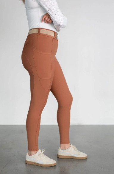 Free Ride Lux Zip Breeches | Earth Brown Full Seat
