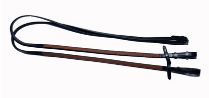 #52 Extra Padded Full Grain Leather Two Tone Textured Bridle w/ English Leather Reins