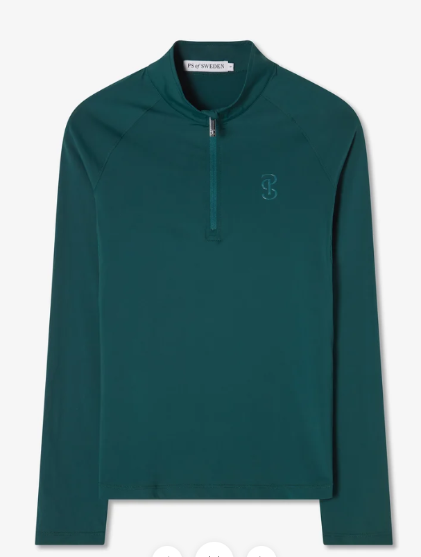 PS of Sweden Evelina Long Sleeve Top - Midnight Green
