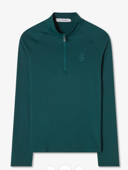 PS of Sweden Evelina Long Sleeve Top - Midnight Green