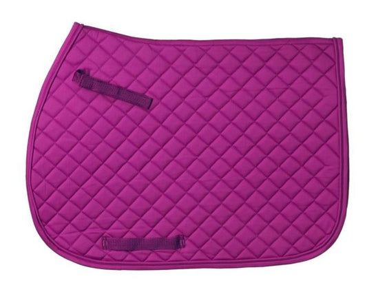 Tough1 Quilted Cotton Square Saddle Pad AP Full Rasberry