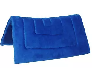 USED Tough1 Pony Western Saddle Pad Fleece 24” x 24” Blue