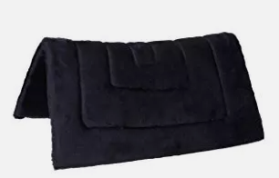 USED Tough1 Pony Western Saddle Pad Fleece 24” x 24” Black