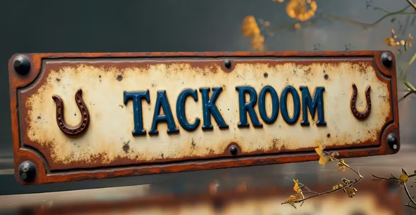 Vintage Western Farmhouse Tack Room Sign