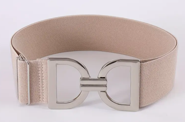 Ladies Elegant Adjustable Elastic Waist Belt with Stirrup Clasp