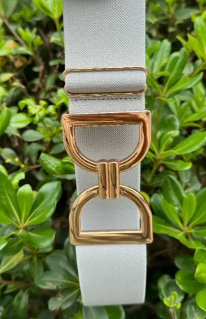 Ladies Elegant Adjustable Elastic Waist Belt with Stirrup Clasp