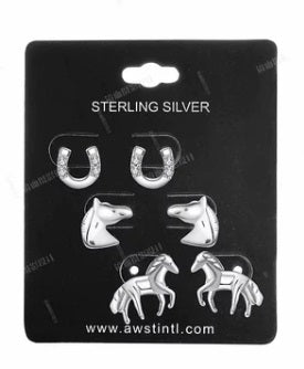 Sterling Silver Set of 3 Earrings