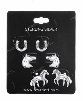 AWST International Sterling Silver Set of 3 Earrings