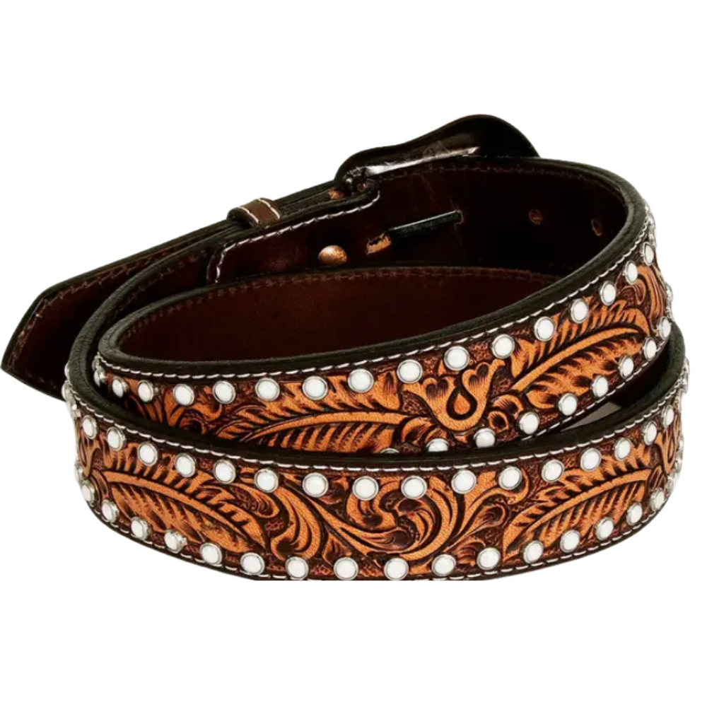 Acorn Rhinestone Western Leath