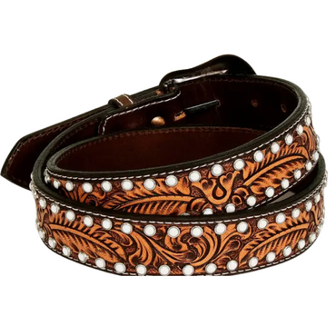Acorn Rhinestone Western Leath