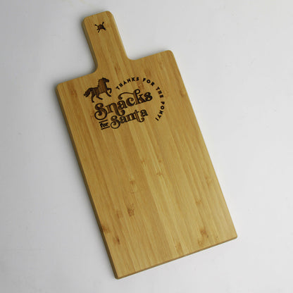 Snacks for Santa Bamboo Mini Charcuterie Board