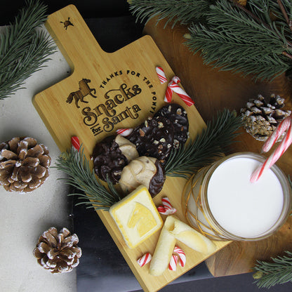 Snacks for Santa Bamboo Mini Charcuterie Board