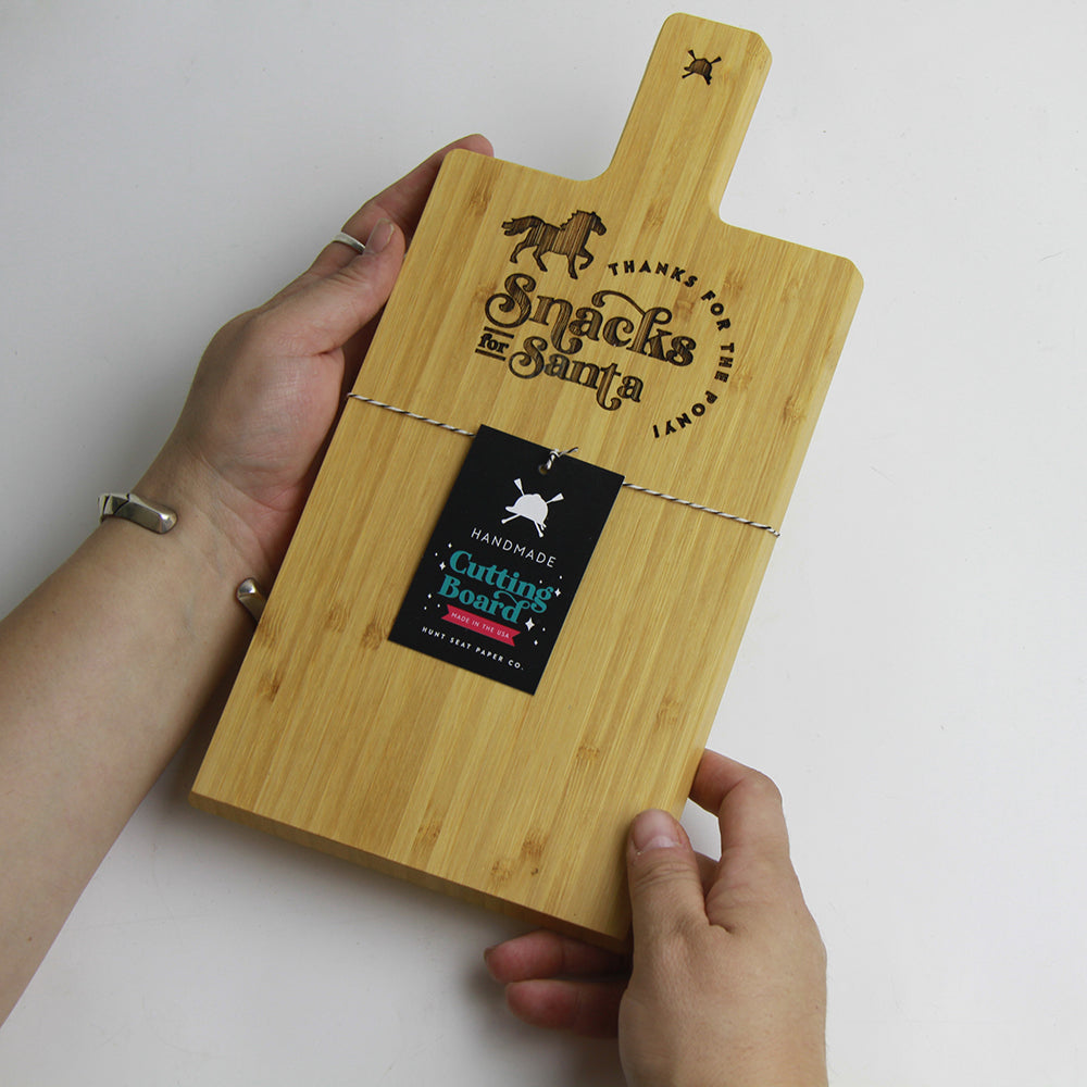 Snacks for Santa Bamboo Mini Charcuterie Board