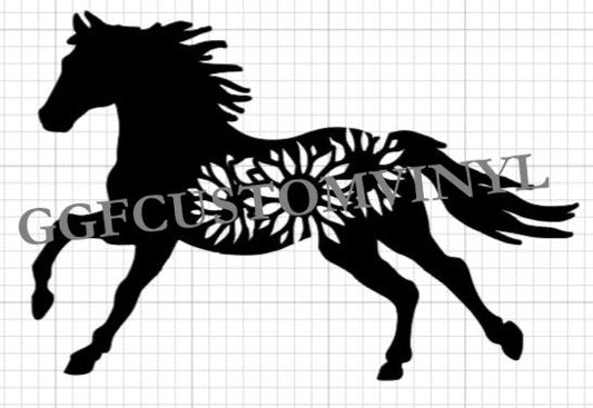 GGF Sunflower Horse Decal