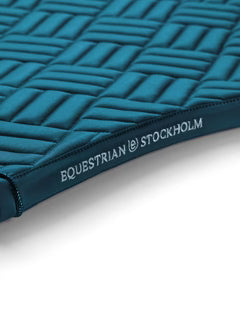 Equestrian Stockholm Saddle Pad Modern Teal Blue - Full