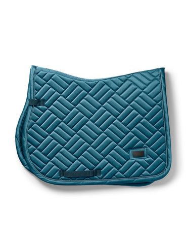 Equestrian Stockholm Saddle Pad Modern Teal Blue - Full
