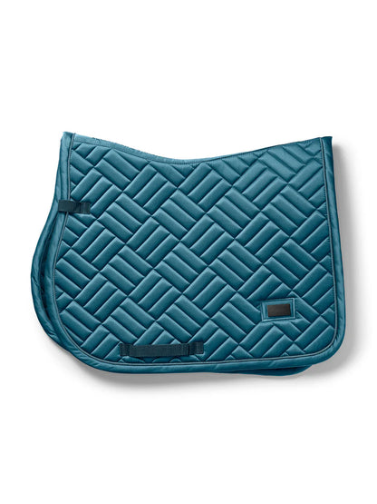 Equestrian Stockholm Saddle Pad Modern Teal Blue - Full
