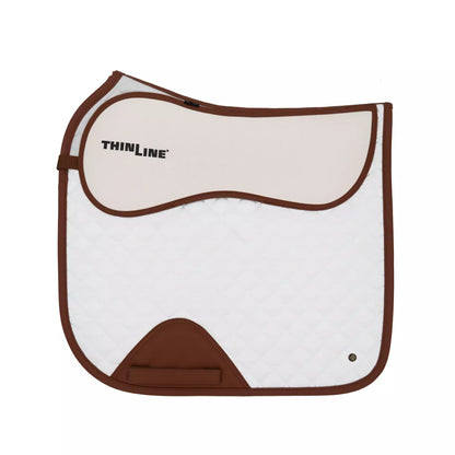 Sixteen Cypress X ThinLine Dressage Pad – White & Cognac
