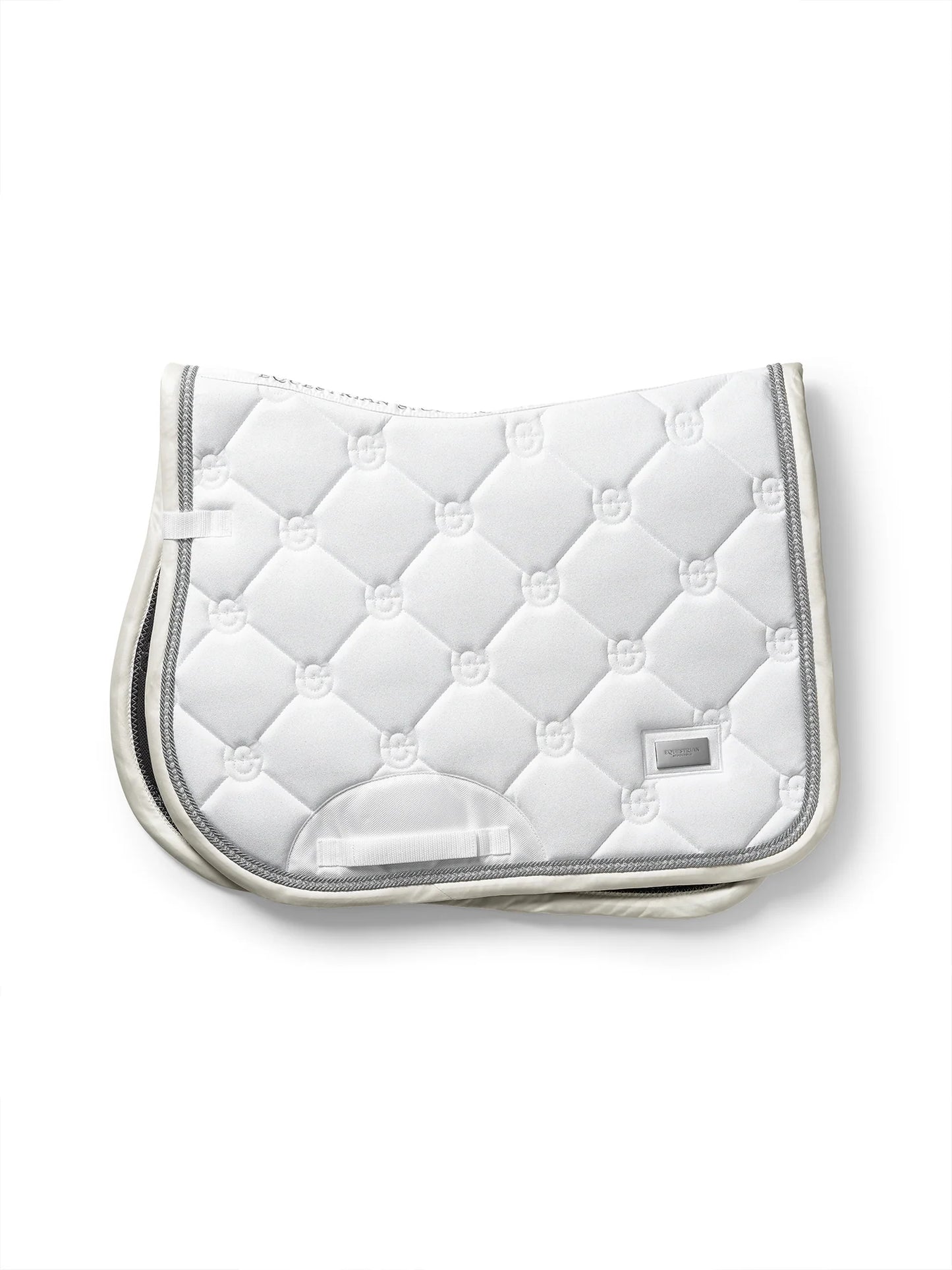 Equestrian Stockholm Jump Saddle Pad Crystal White Glimmer- Full