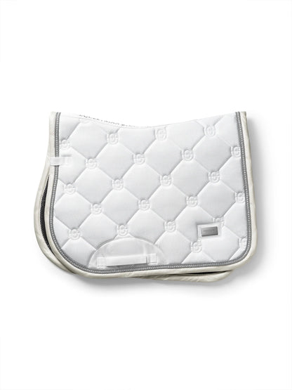Equestrian Stockholm Jump Saddle Pad Crystal White Glimmer- Full