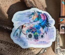 Watercolor Horse Sticker 2"