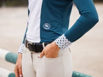 Ladies Luna II Print Teal with Cozy Crew Trim