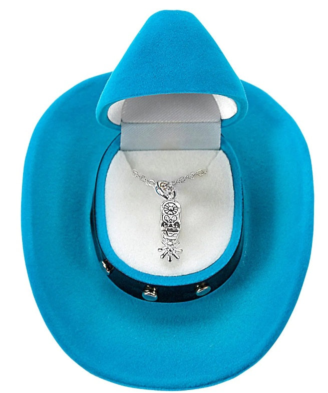 Western Spur Necklace with Hat Box