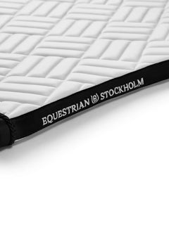 Equestrian Stockholm Dressage Saddle Pad Modern White Black Edition - Full