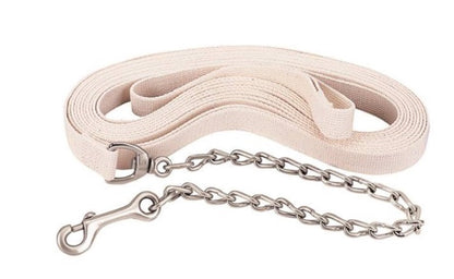 Flat Cotton Lunge Line 27' with Chain