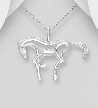 Sterling Silver Dancing Horse Pendant