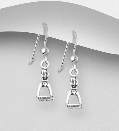 Sterling Silver Stirrup Hook Earrings