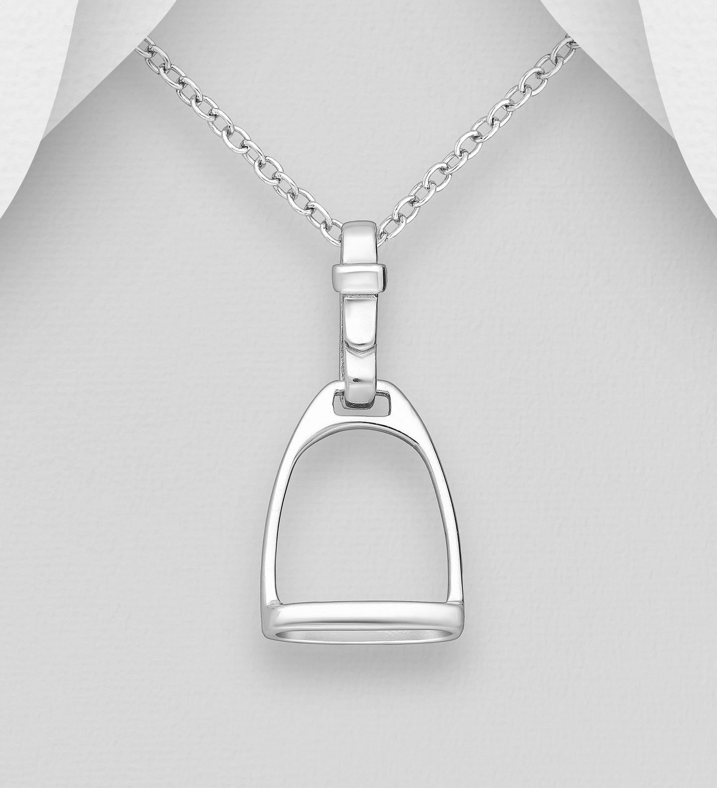 Sterling Silver Stirrup Pendant