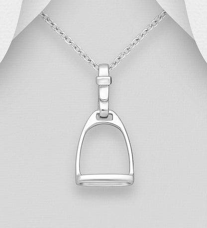 Sterling Silver Stirrup Pendant