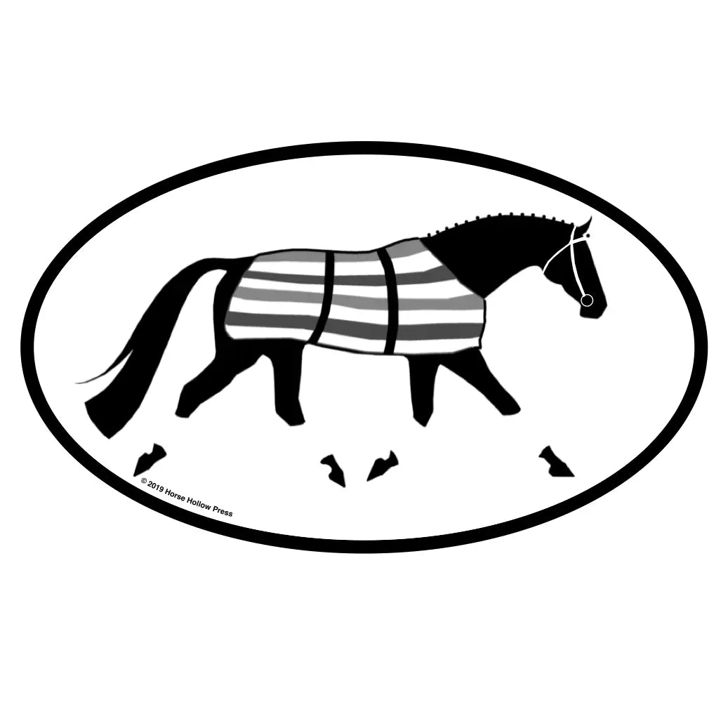 Oval Equestrian Sticker WATERPROOF